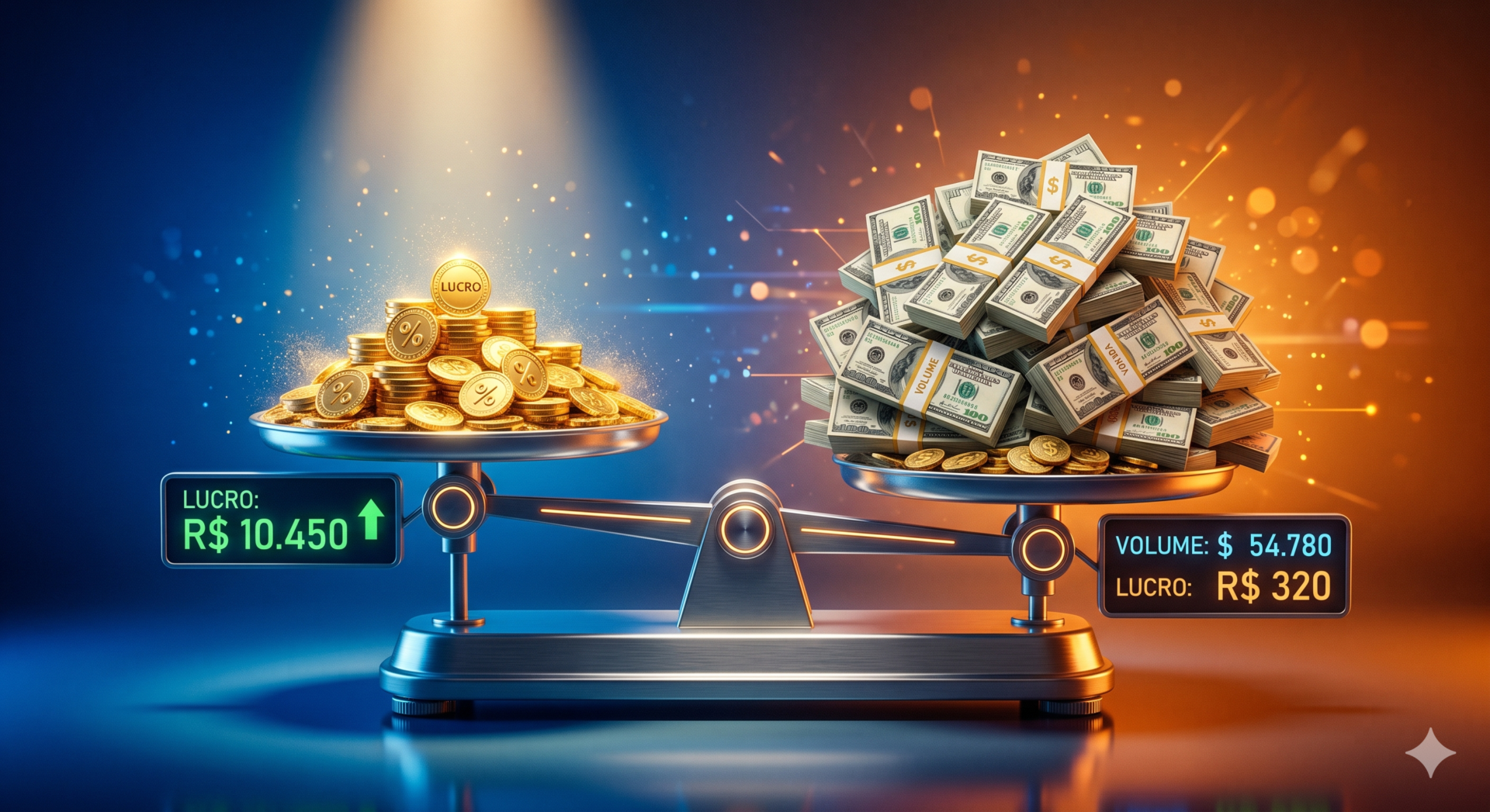 Capa - Balança de lucro e volume ajuste de preço para maior rentabilidade