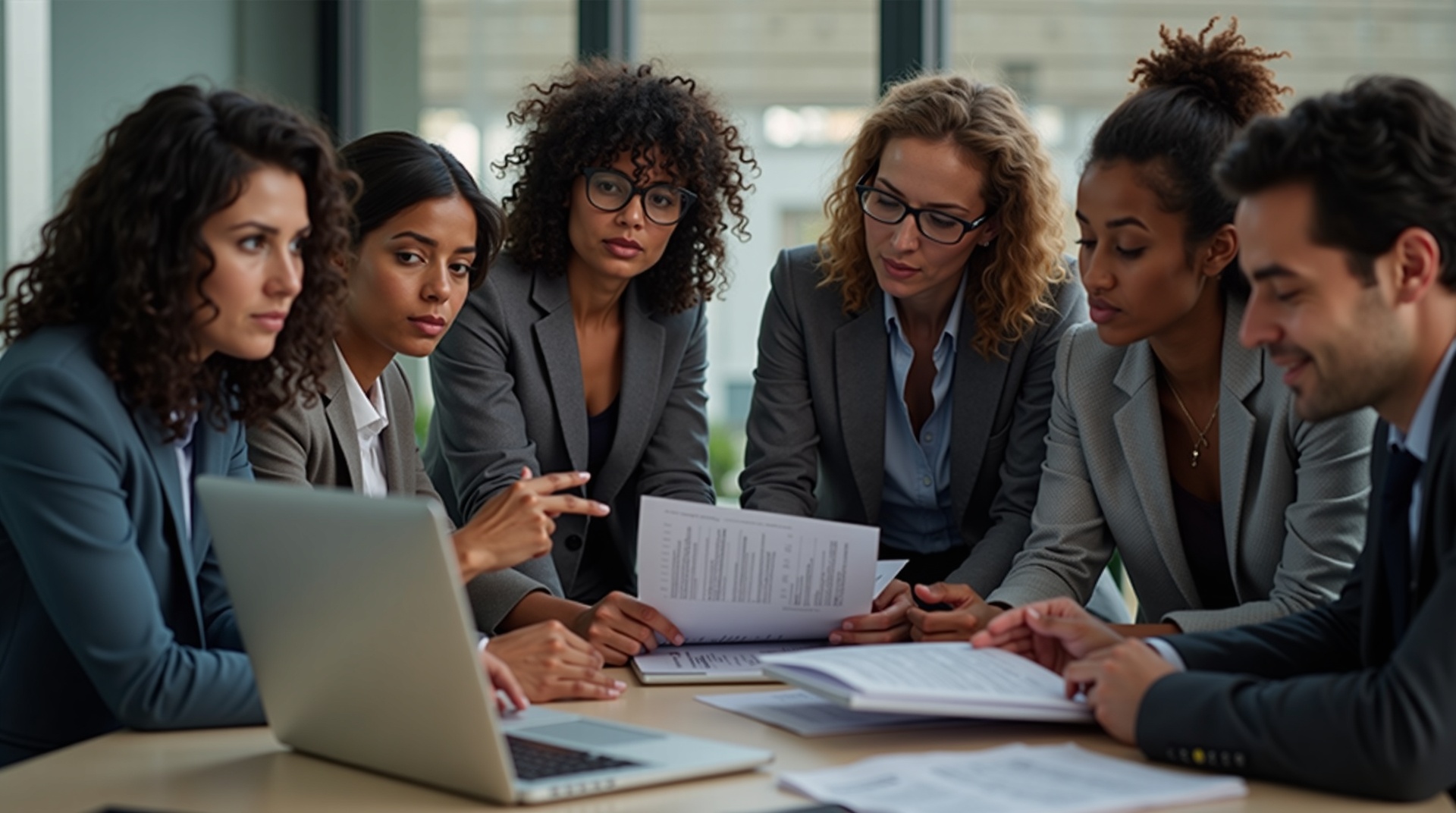 contadores discutindo dados financeiros