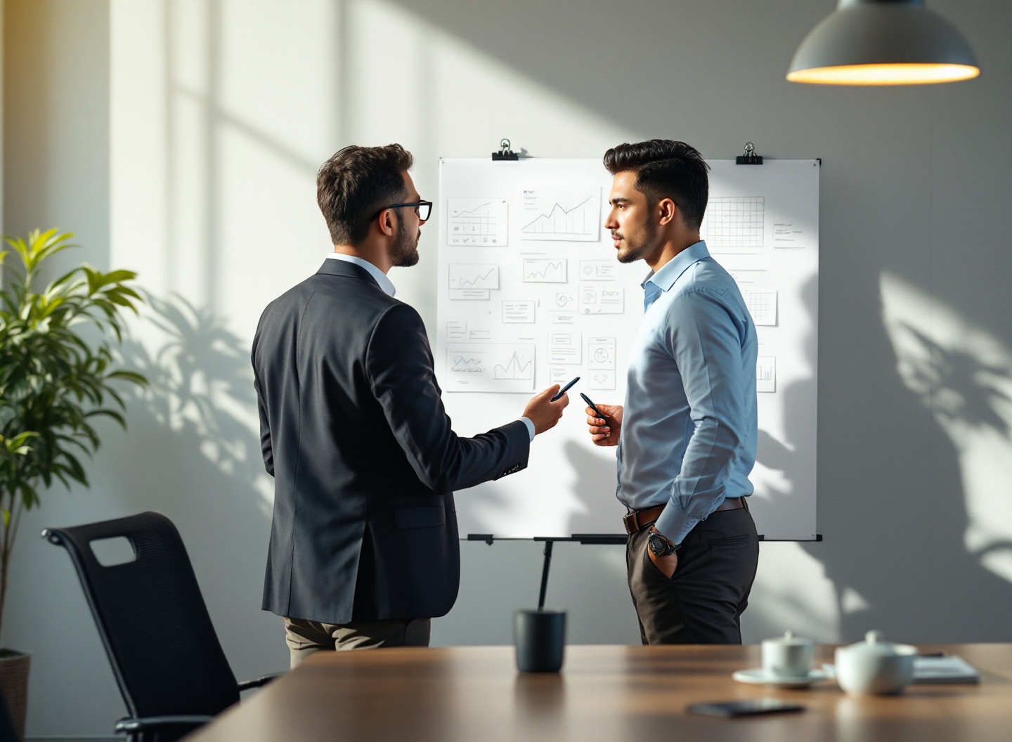 O que impede seu negócio de lucrar mesmo com vendas? 4 Empresário discutindo estratégias financeiras em sala de reunião