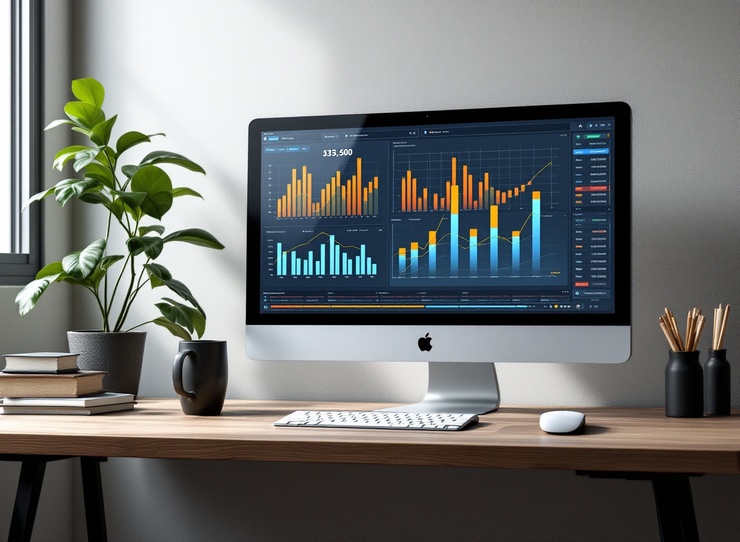 O que impede seu negócio de lucrar mesmo com vendas? 3 Gráficos de software de gestão financeira em tela de computador