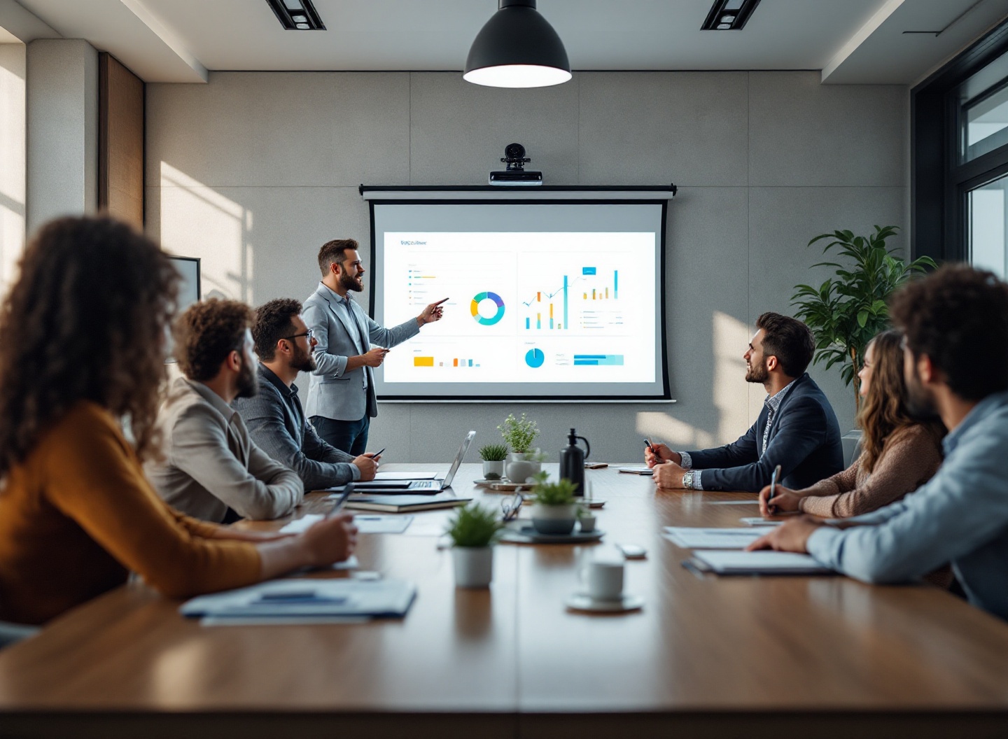 reunião de equipe para discutir auditorias financeiras