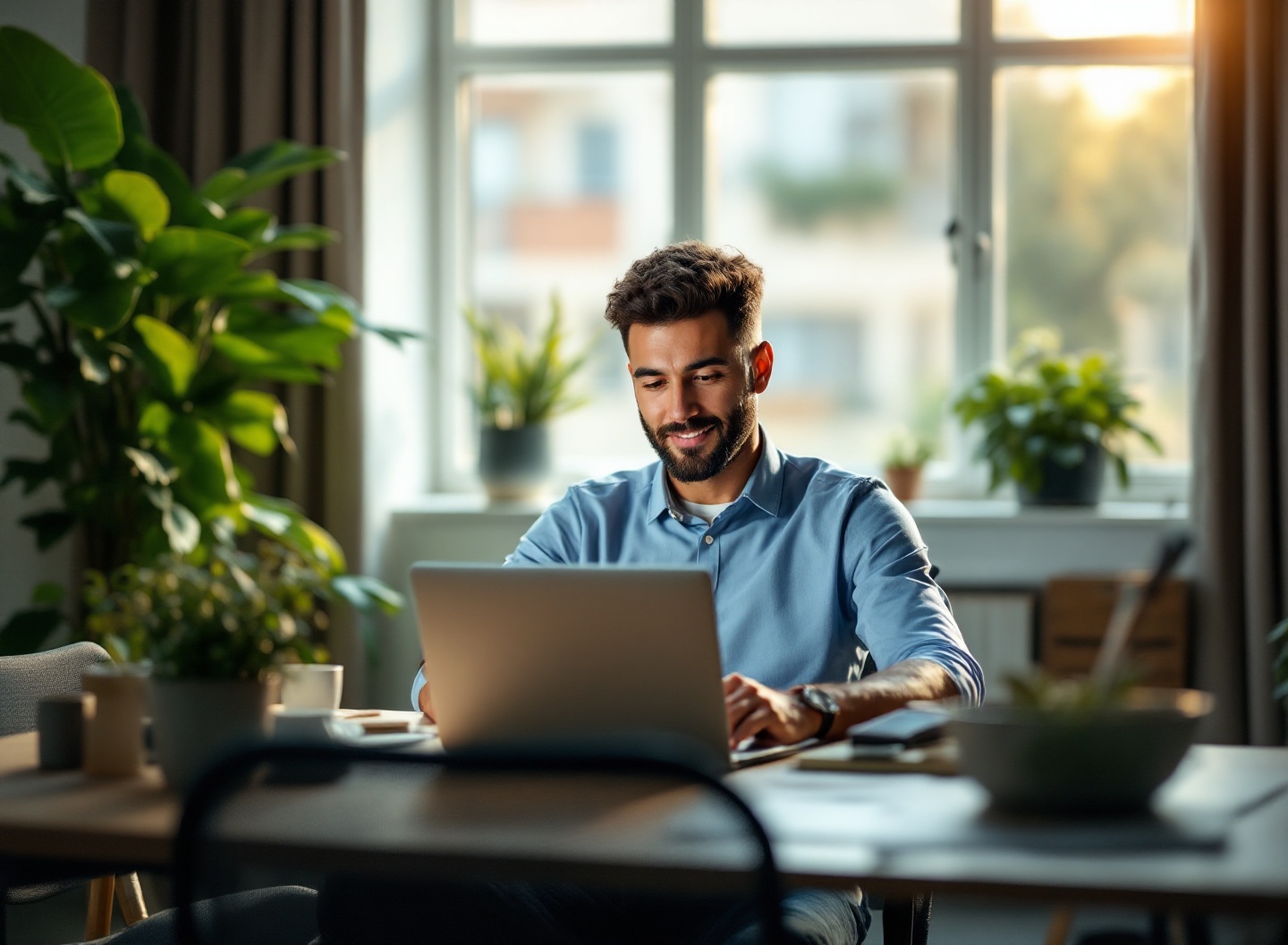 Empreendedor analisando planilha fluxo de caixa Excel em seu notebook de trabalho