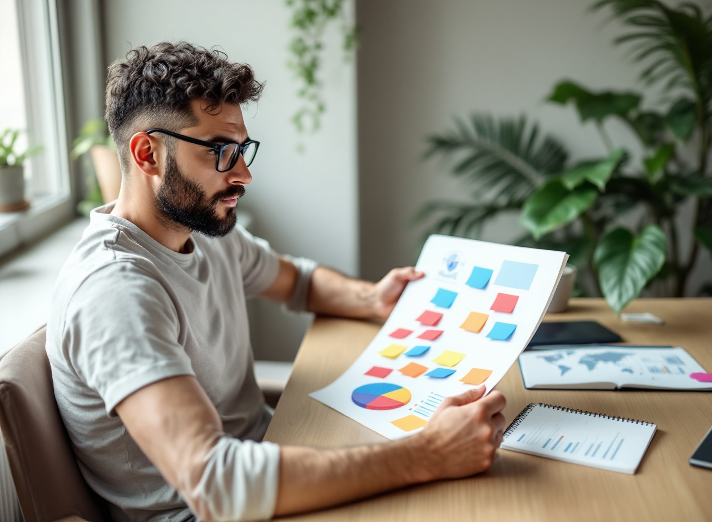 Faturamento não é lucro! A planilha de controle de despesas que revela onde seu dinheiro realmente desaparece 1 Empreendedor analisando planilha de controle de despesas e faturamento em mesa de trabalho