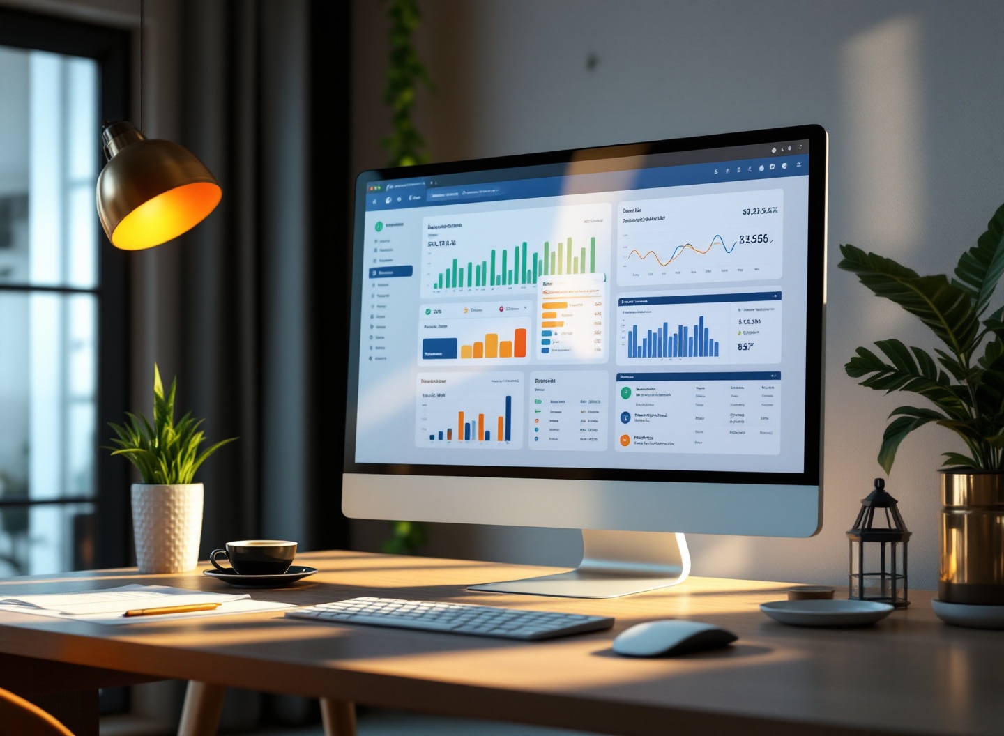 Dashboard de software contábil para e-commerce com relatórios e análises financeiras em tempo real
