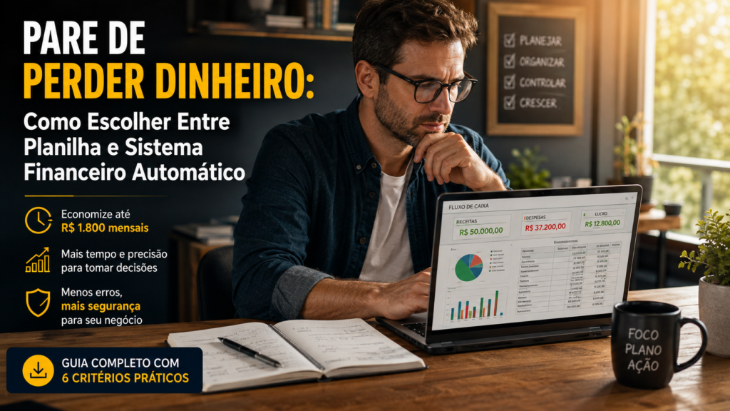 Pare de Perder Dinheiro Como Escolher Entre Planilha e Sistema Financeiro Automatico