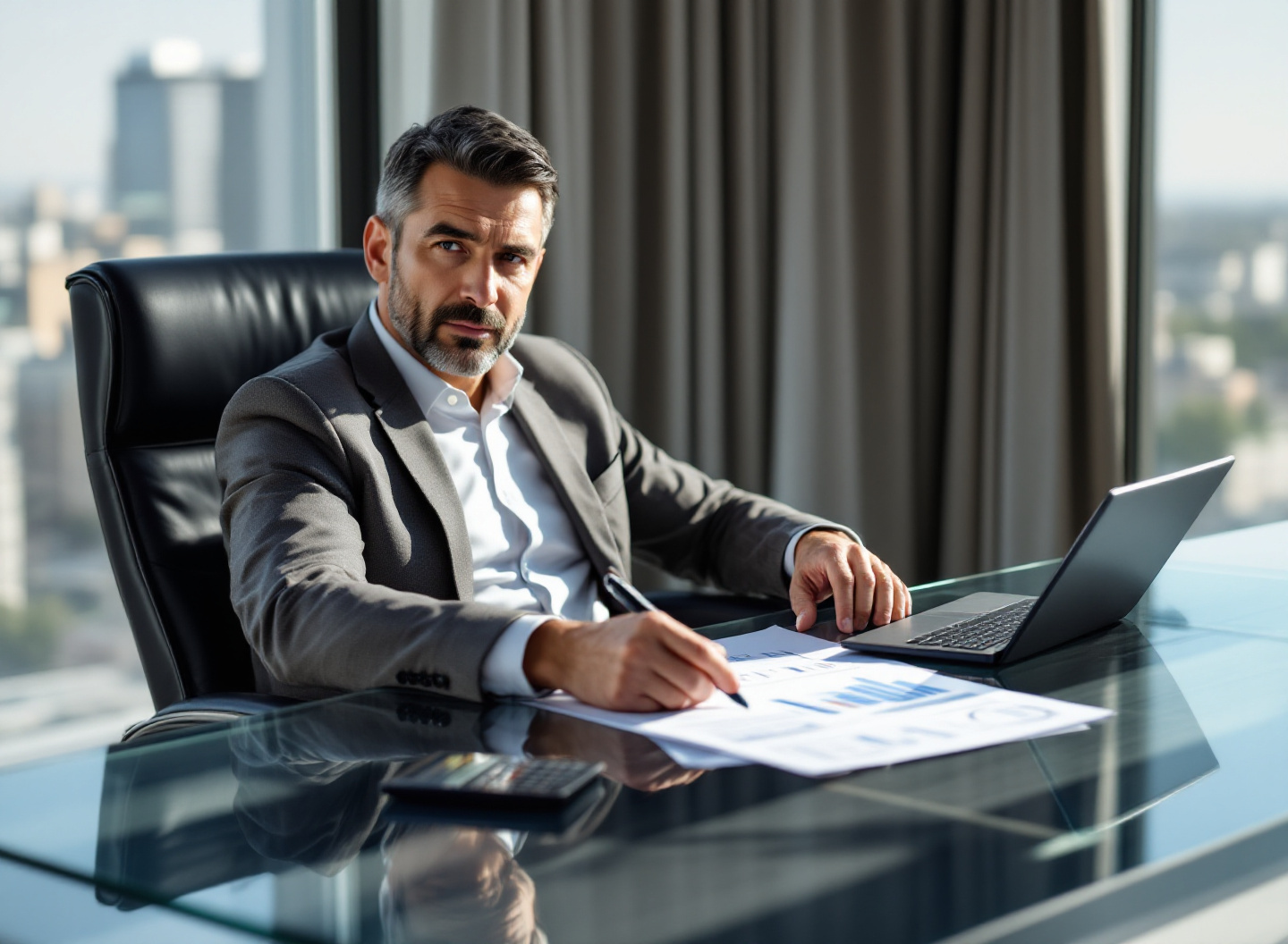 Executivo analisando comparação entre payback simples e descontado em documentos de investimento