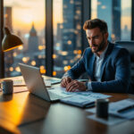 analista financeiro calculando payback descontado em planilha Excel com gráficos de fluxo de caixa