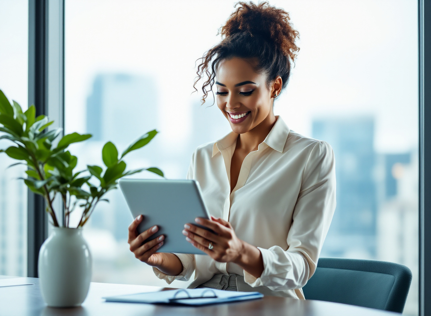 executiva de finanças com visibilidade de fluxo de caixa em tempo real através de sistema de gestão financeira empresarial estruturado