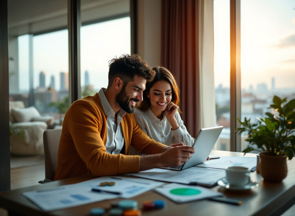 Empreendedores analisando indicadores de crescimento e sinais de quando investir na empresa com segurança e planejamento estratégico