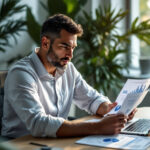 Analista financeiro avaliando payback e métricas de investimento em relatórios corporativos