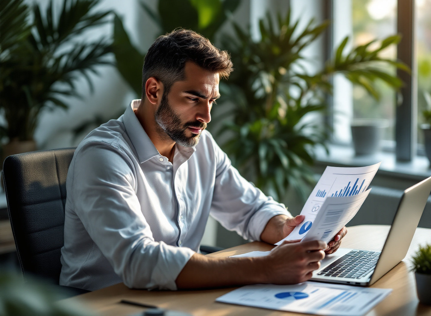 Payback Simples ou Descontado? O Guia Definitivo para Escolher a Métrica Certa do Seu Investimento 1 Analista financeiro avaliando payback e métricas de investimento em relatórios corporativos