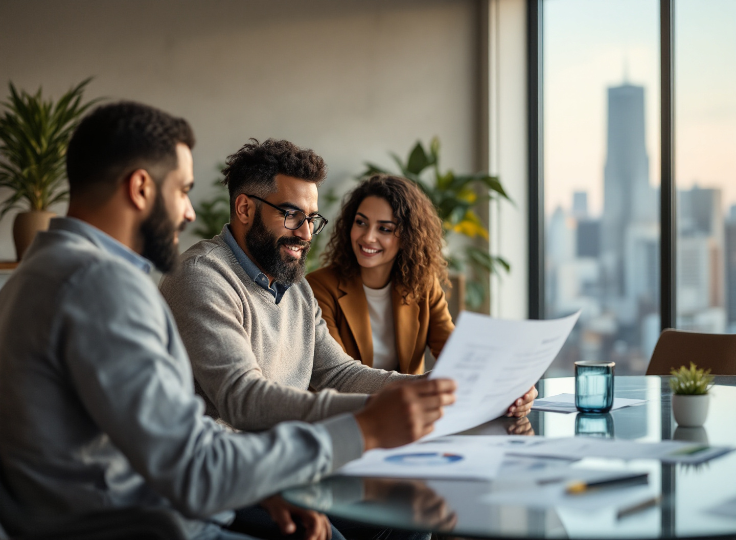 Equipe analisando relatório de gestão financeira e controle de capital de giro para tomada de decisão