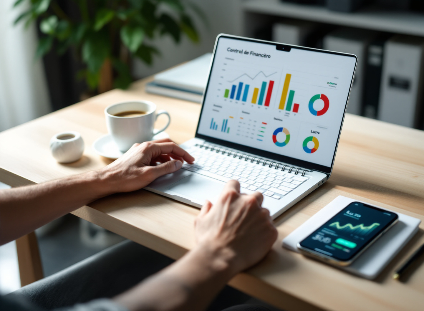 Planilha financeira organizada em notebook mostrando receitas, despesas e lucro de forma clara