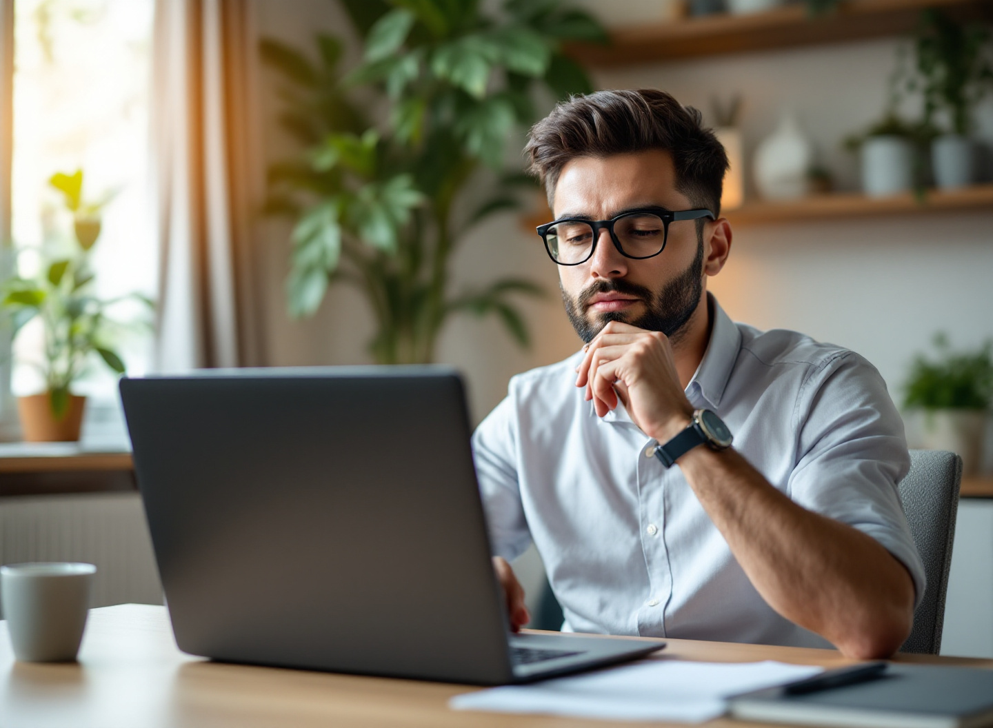 Calculadora Financeira Definitiva: Como Organizar Seu Orçamento Sem Perder Dinheiro Todo Mês 2 Homem usando calculadora financeira no computador para organizar orçamento pessoal