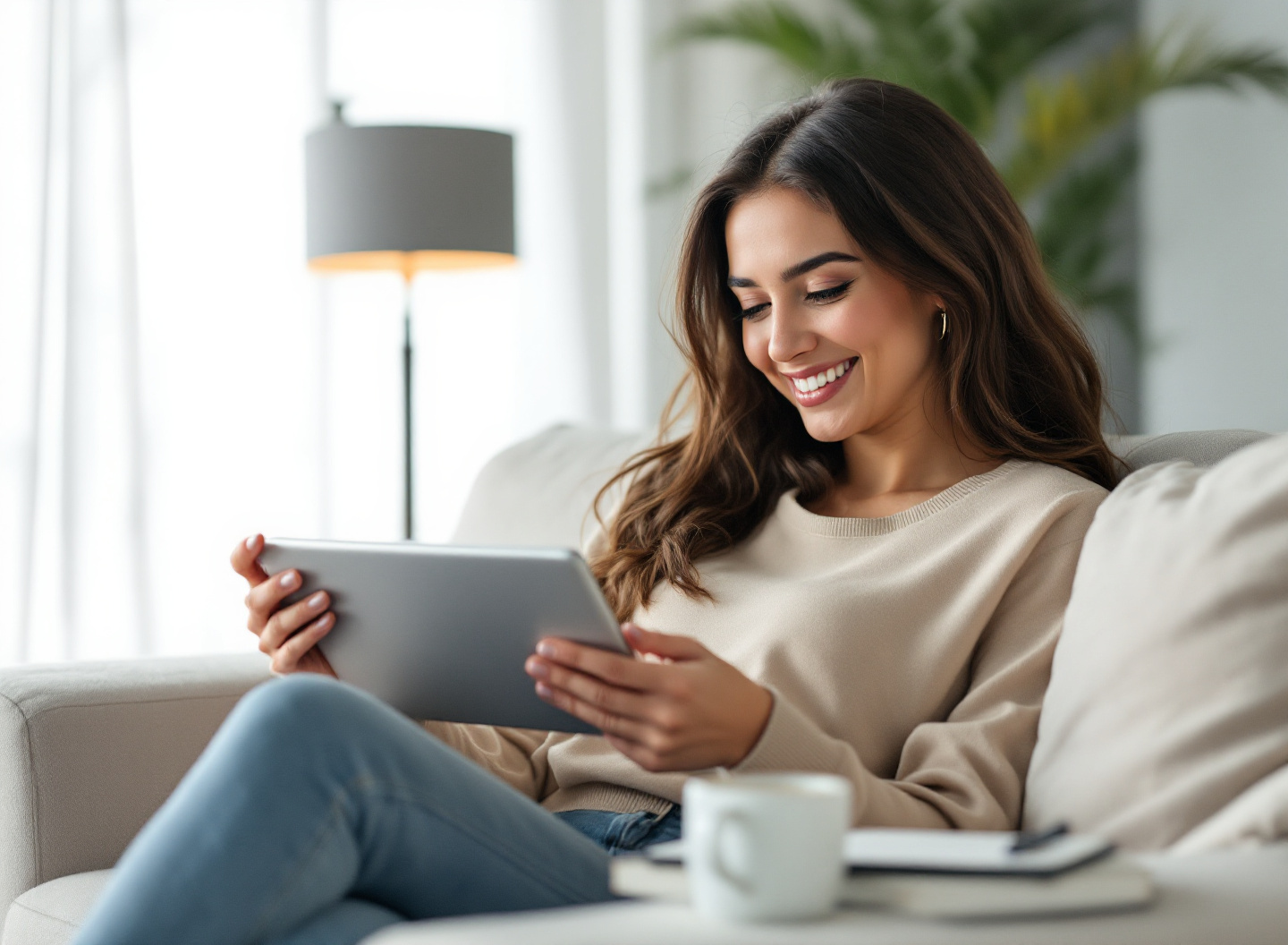 Pare de Perder Dinheiro: Como uma Planilha de Gastos Mensais Organiza Suas Finanças em Minutos 4 mulher analisando gráficos de gastos mensais em tablet