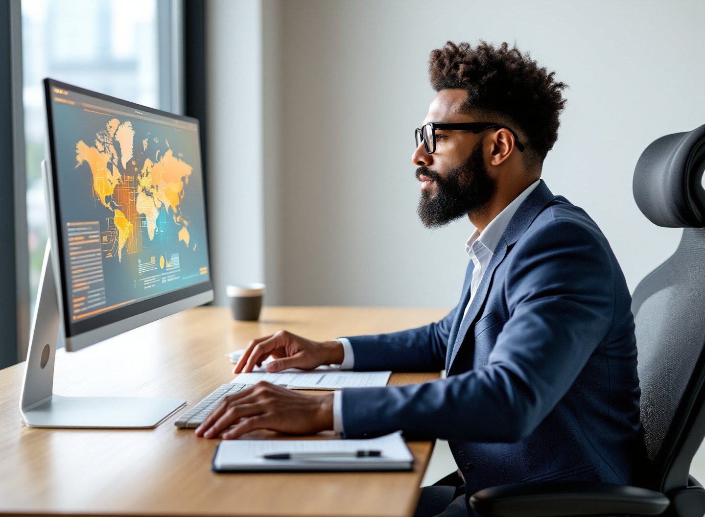 Efeito Cascata: Como a Análise de Sensibilidade Revela Quais Variáveis Realmente Impactam Seu Projeto 1 Analista de investimentos analisando gráfico de sensibilidade em tela de computador em ambiente corporativo
